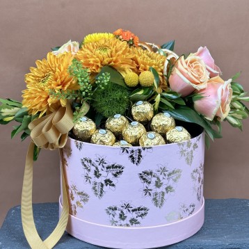 Orange Flowers Chocolate Box