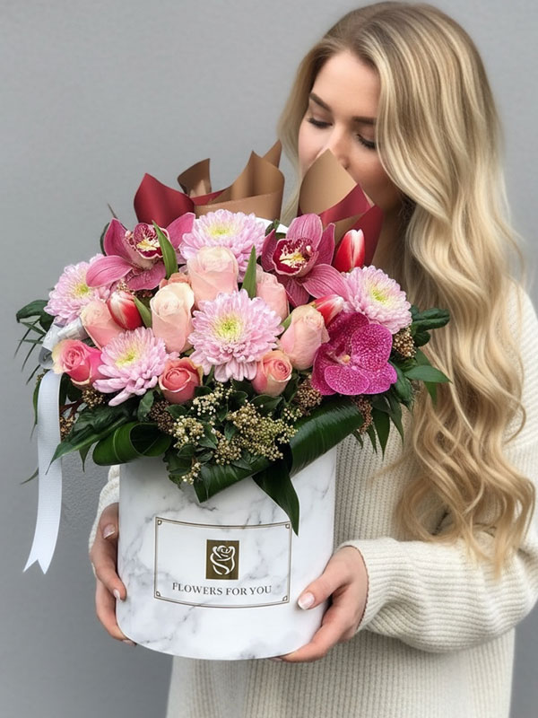 Mistery Pink Box Flowers