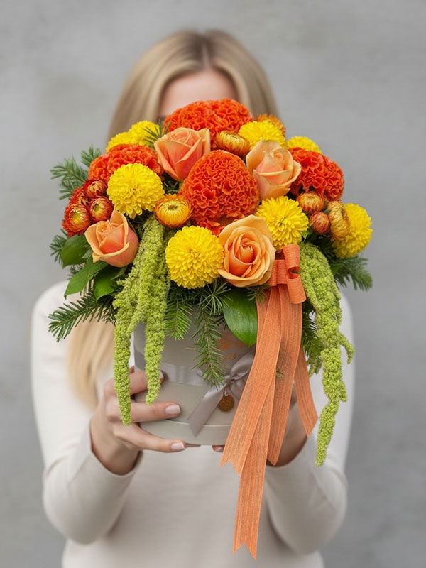 Orange Box  Çiçek Aranjman