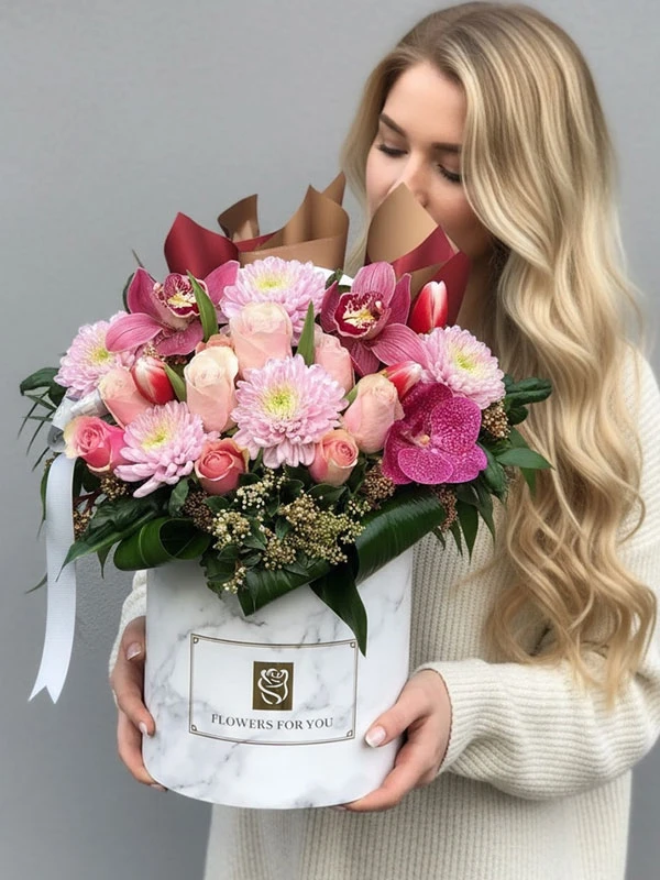 Mistery Pink Box Flowers