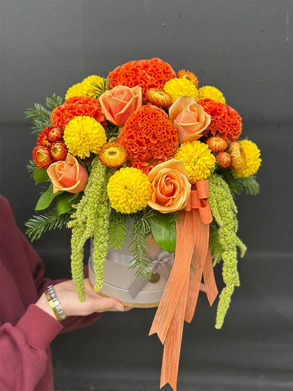 Orange Box  Çiçek Aranjman