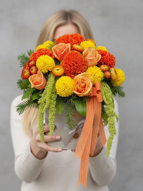 Orange Box  Çiçek Aranjman