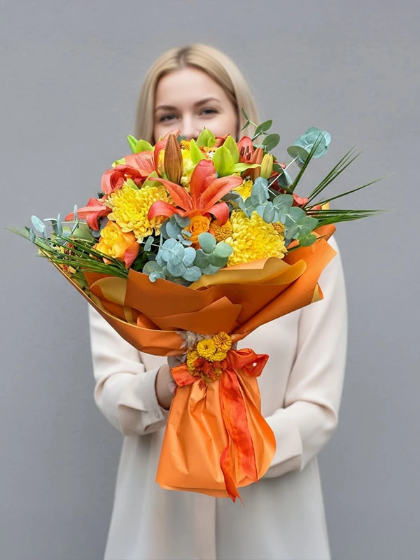 Orange  Flover Buket